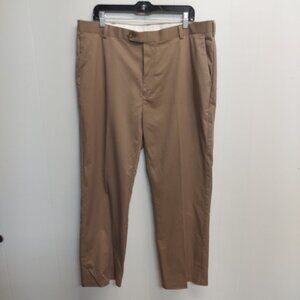 ROUND TREE & YORK CLASSIC FIT DARK KHAKI SLACKS - 38X29